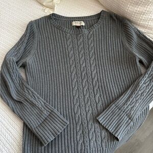 Sonoma Charcoal Cable Knit Sweater